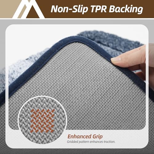 COSY HOMEER Toilet Rugs U-Shaped 24"x20", Ultra Soft Absorbent Bath Mat
