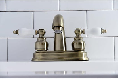 Kingston Brass KB5612PL Restoration 4-Inch Centerset Lavatory Faucet, Polished Brass