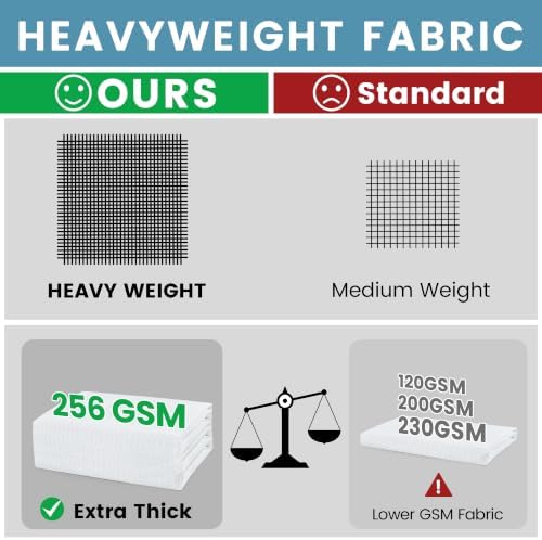 EUTXL Extra Thick 256GSM Waffle Weave Shower Curtain with Snap-in Liner, Heavy Duty Hotel Style Bath Curtain Set, Luxury Weighted Fabric, 71 x 74, White (Pack of 2)
