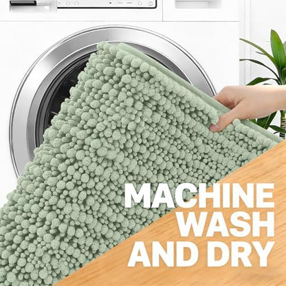 OLANLY Large Bathroom Rugs 44x32, Thick Soft Absorbent Chenille Bath Rugs