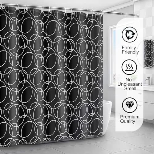 LLSCL Fabric Shower Curtain Liner with Magnets, Waterproof Hotel Quality, 72 x 72 Machine Washable