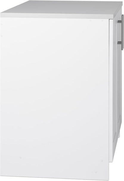 Prepac Elite 32" W Storage Cabinet with Doors and Shelves, White Garage Cabinet, Bathroom Storage with 1 Adjustable Shelf 24.5" D x 32" W x 36" H, WSCR-1005-1