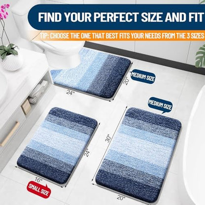 OLANLY Bathroom Rugs Mat 30x20, Extra Soft Absorbent Microfiber Bath Rugs