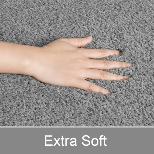 LOCHAS Bathroom Rug Runner 24x54 Inch, Bath Rugs Non Slip, Grey