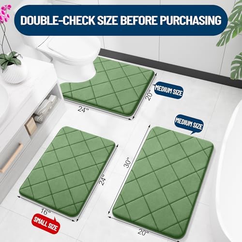 OLANLY Memory Foam Bath Mat 36x24, Ultra Soft and Absorbent Bathroom Rugs