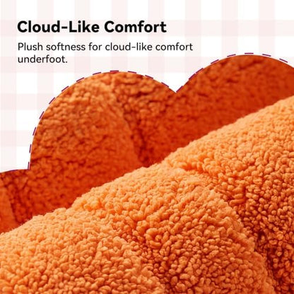 GRANNY SAYS Orange Bathroom Rug 16" x 24", Non-Slip Microfiber Bath Mat
