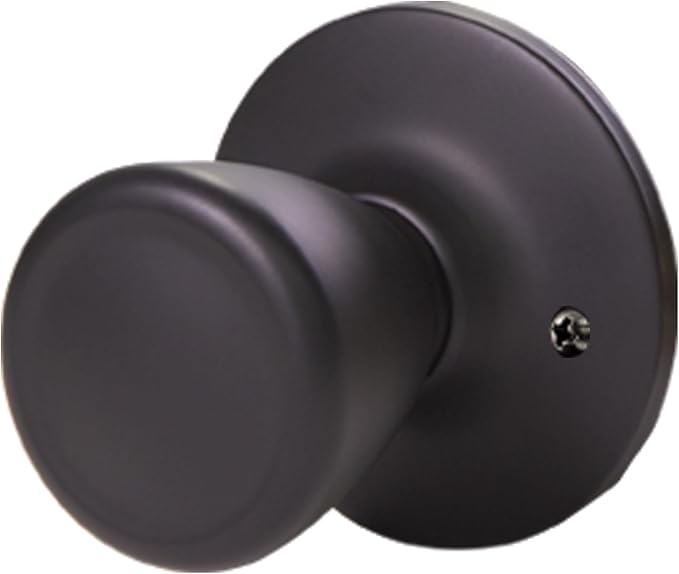Design House 779256 Tulip Passage Hall and Closet Door Knob Matte Black