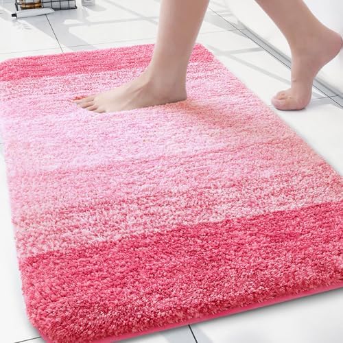Arotive Microfiber Bathroom Rugs, Shaggy Soft Absorbent Bath Rug, 30x20