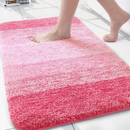 Arotive Microfiber Bathroom Rugs, Shaggy Soft Absorbent Bath Rug, 30x20