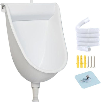 Wall Mount Toilet Wall Mounted Male Toilet with Flush | Male Urinals for Home Dorm Garden RV Apartment Dad Boyfriend Grandpa