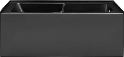 Voltaire 60" x 30" Right-Hand Drain Alcove Bathtub with Apron in Matte Black