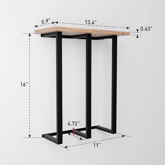 Towel Rack Wall Mounted with Shelf, Beautiful Storage for Small Bathroom, Neat Organizer for Rolled Towels, 3 Sturdy Iron Bars & Holds 25kg Weight