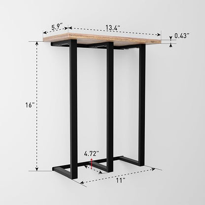 Towel Rack Wall Mounted with Shelf, Beautiful Storage for Small Bathroom, Neat Organizer for Rolled Towels, 3 Sturdy Iron Bars & Holds 25kg Weight
