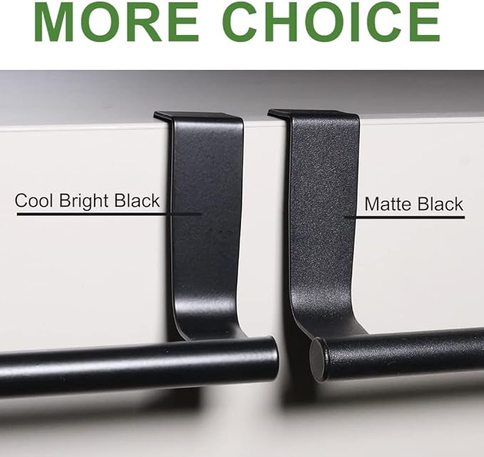Towel Rack for Cabinet, Strong Steel Kitchen Over Cabinet Towel Bar Holder, 9" Wide - 2 Pack