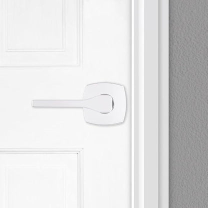 Kwikset Tripoli Lever Interior Passage Door Handle, Lever for Closet and Hallway Doors, Reversible Non-Locking Handle Lever, Polished Chrome (Pack of 4)