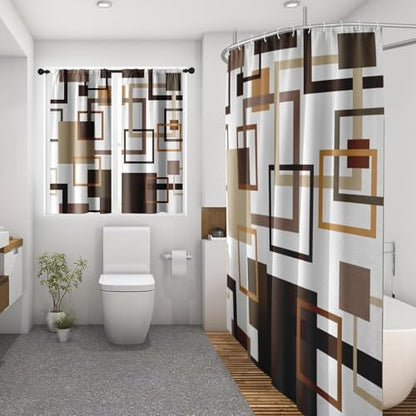 Shower Curtain Set, for Bathroom Decor 72" x 72", Abstract