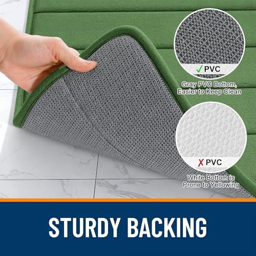 OLANLY Memory Foam Long Bathroom Rugs Runner 59x24, Super Soft Absorbent