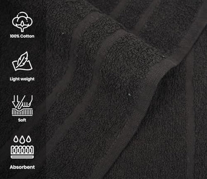 Cinara Bed & Bath Premium 100% Cotton Hand Towels – Soft, Quick Dry & Highly Absorbent – 16x27 Inches, Pack of 24 – Ideal for Bathroom, Salon, Gym, Spa & Everyday Use – Charcoal Grey