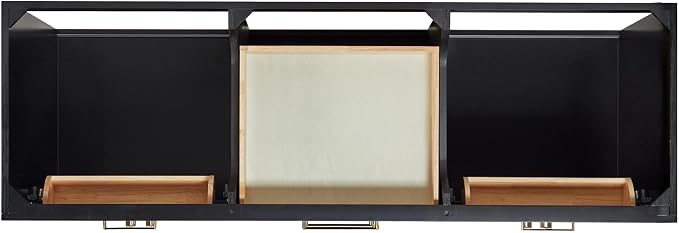 Isabella 66-Inch Black Double Bathroom Vanity with Sink, White Quartz Countertop 1.5" Edge, 2 Rectangular Undermount Sinks, 4 Soft-Closing Doors, 6 Dovetail Drawers, Plinth Base