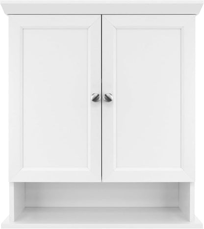 MCS 23x26 White Medicine Cabinet Organizer, Wall Mounted Bathroom Cabinet for Over-The-Toilet Storage, Bathroom Furniture & Restroom Organizer