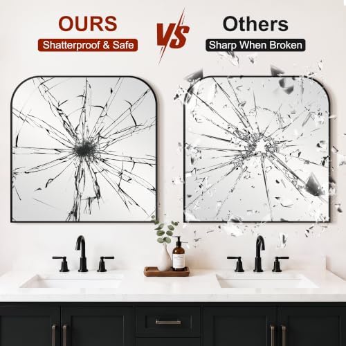 Bathroom Black Vanity Mirror for Over Sink, 30" x 30"