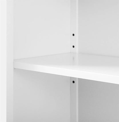 SONGMICS VASAGLE Free Standing Bathroom Cabinet with Drawer and Adjustable Shelf, Kitchen Cupboard, Wooden Entryway Storage Cabinet White, 23.6" L x 11.8" W x 31.5" H, UBBC61WT