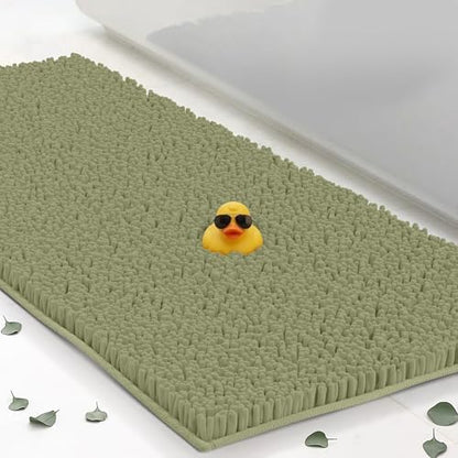 ITSOFT Extra Large Plush Bathroom Rug 59"x21", Absorbent Machine Washable Non Slip Bath Mats, Quick Dry Bathmat, Bath Rugs for Bath, Shower, Bedroom, or Door Mat, Sage Green
