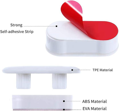 Longe Bidet Toilet Seat Bumper for Replacement Kit with With Strong Adhesive, Sticking Buffer Attachment for Use With Bidets - 8 PCS
