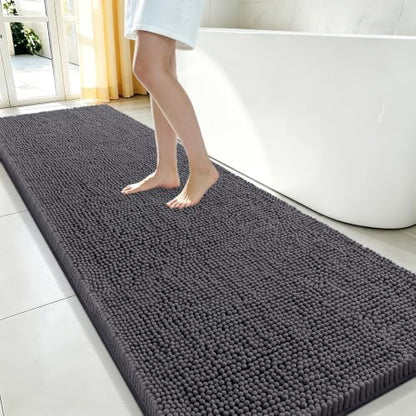Smiry Bathroom Rugs 70X24, Luxury Chenille Extra Soft Absorbent Bath Mat