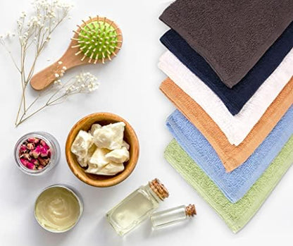 Towel and Linen Mart 100% Cotton - 48 Pack Wash Cloth Set - Flannel Face Cloths, Highly Absorbent and Soft Feel Fingertip Towels (Multi, Pack of 24)