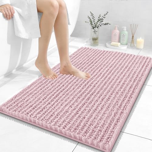 OLANLY Bathroom Rugs 36x24, Thick Soft Absorbent Chenille Bath Rugs