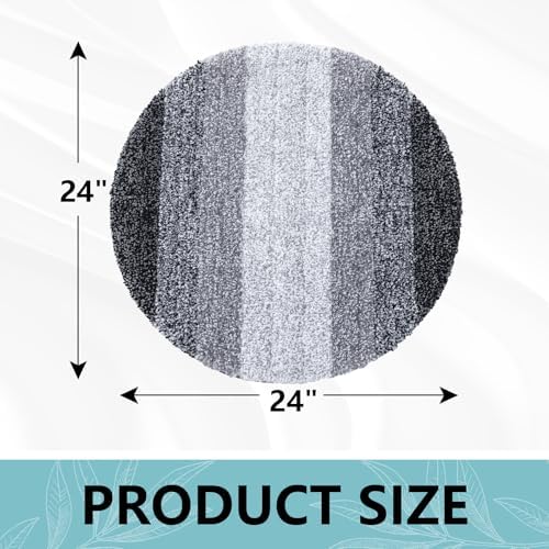 Arotive Microfiber Bathroom Rugs, Shaggy Soft and Absorbent Bath Rug, 24x24