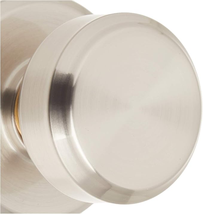 Schlage F170 BWE 619 GSN Bowery Door Knob with Greyson Trim, One Sided Non-Turning Dummy Door Handle, Satin Nickel