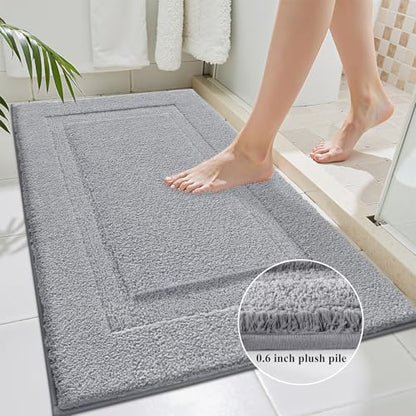 SHACOS Soft Microfiber Bathroom Rugs Set 2 Pieces with Toilet Rug