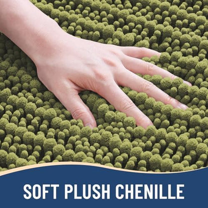 Arotive Bathroom Rugs Mat 47x24, Soft Absorbent Chenille Shaggy Bath Mat