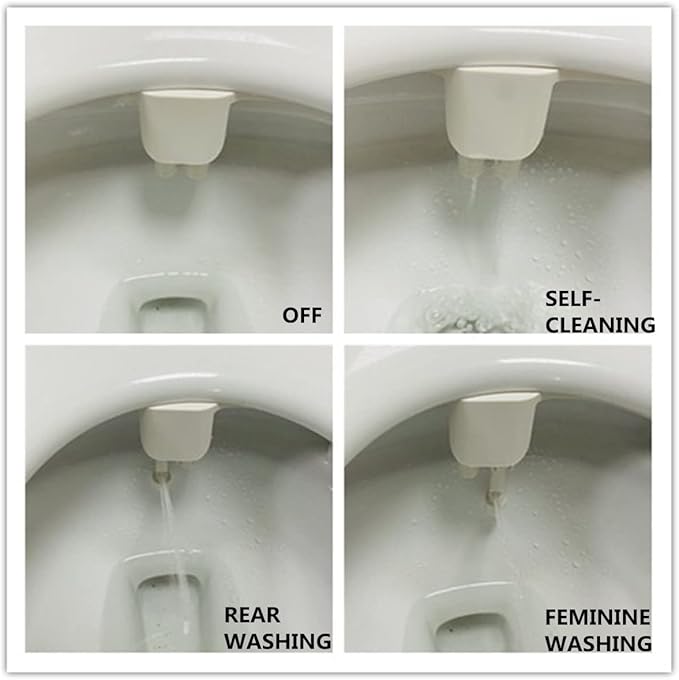 Bidet J2510B-Hot and Cold Water Self-Cleaning Feminine/Rear Wash Non-Electric Bidet Sprayer，Dual Nozzles Bidet Toilet Attachment with Adjustable Pressure Control（Blue）