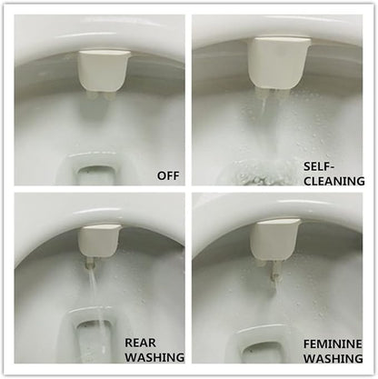Bidet J2510B-Hot and Cold Water Self-Cleaning Feminine/Rear Wash Non-Electric Bidet Sprayer，Dual Nozzles Bidet Toilet Attachment with Adjustable Pressure Control（Blue）