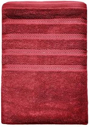Hearth & Harbor Bath Towels for Bathroom - 100% Ring Spun Cotton Luxury Bathroom Towels - Soft & Highly Absorbent Bath Towels Set, 6 Piece Set, Red