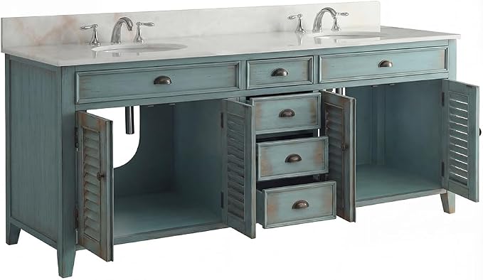 60” Cottage look Abbeville Bathroom Double Sink Bathroom Vanity CF88323-60BU