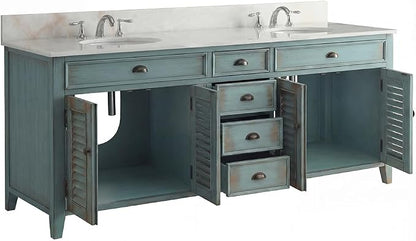 60” Cottage look Abbeville Bathroom Double Sink Bathroom Vanity CF88323-60BU