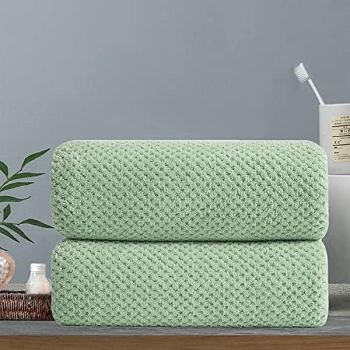 Hand Towels Set 2 Pack-16“x31”,Ultra Soft Microfibers Bathroom Towel Set Highly Absorbent Quick Dry Luxury Premium Towel Lightweight Durable Hand Towel Collection for Hotel Spa Gym Kitchen,Green