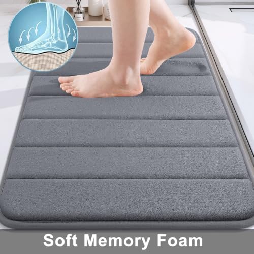 Buganda Memory Foam Bath Mat 34 x 20, Ultra Soft Absorbent Bathroom Rugs