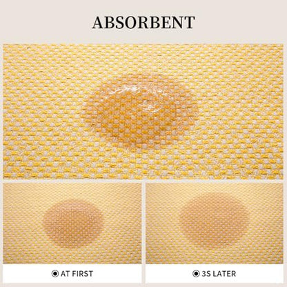 YIHOUSE Yellow Bathroom Rugs Sets 2 Pieces,Thin Bath Mat Quick Dry
