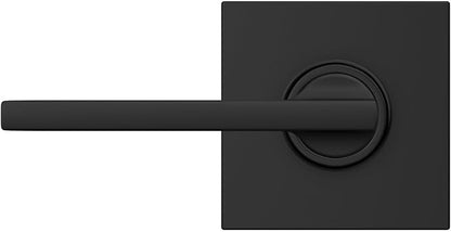 Schlage F10 LAT 622 COL Latitude Collins Passage Lever for Interior Hall and Closet, Matte Black