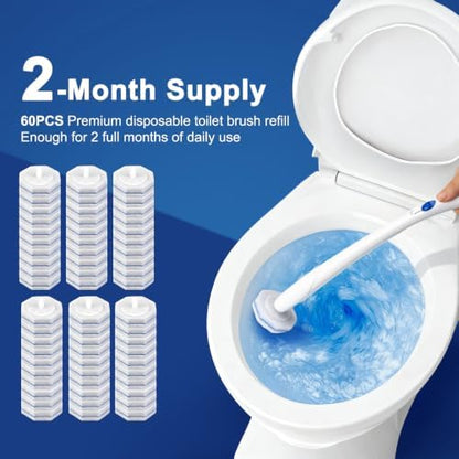 60pcs Toilet Cleaner Refill Pads for Clorox Wand