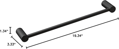 Moen Align Matte Black 18 inch Modern Single Towel Bar, YB0418BL