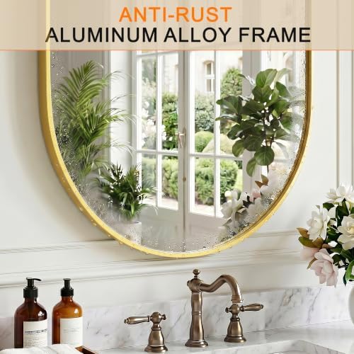 Oval Bathroom Mirror, 2 Pack 24"x36" Gold Vanity Mirror for Over Sink