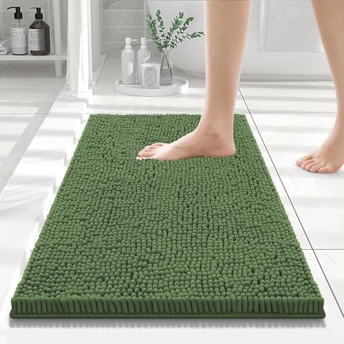 Smiry Bathroom Rugs 24X16, Luxury Chenille Extra Soft Absorbent Bath Mat