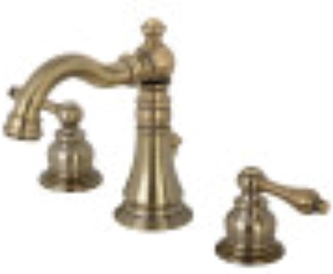 Kingston Brass Fauceture FSC19733AL English Classic Widespread Bathroom Faucet, Antique Brass