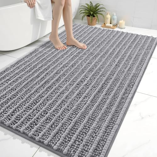 Arotive Bathroom Rugs Mat 59x35, Soft Absorbent Chenille Shaggy Bath Mat